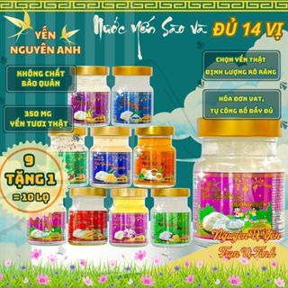 Combo 10 Hủ Nước Yến Sào Chưng Sẵn Nguyên Anh, 350mg yến tươi thật, ghi chú vị tự do, ít ngọt, dinh dưỡng