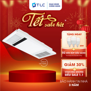   CHÍNH HÃNG  Quạt sưởi âm trần 300x300 600x300 TLC LIGHTING Làm Mát Thông Gió Chiếu Sáng Sưởi Ấm 