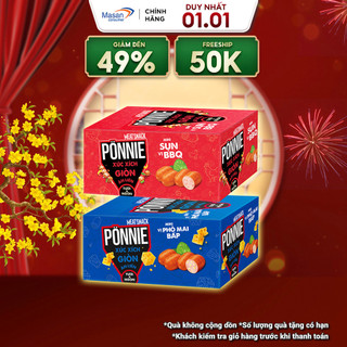  LS  Chọn vị  Combo 2 Hộp Hotdog Pönnie Xúc Xích Giòn Ăn Liền  1 Hộp x 20 Cây x 20G  