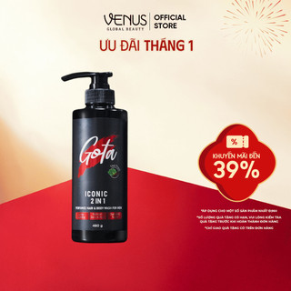  Sữa tắm - gội hương nước hoa Nam 2in1 Gota bạc hà mát lạnh 480G 