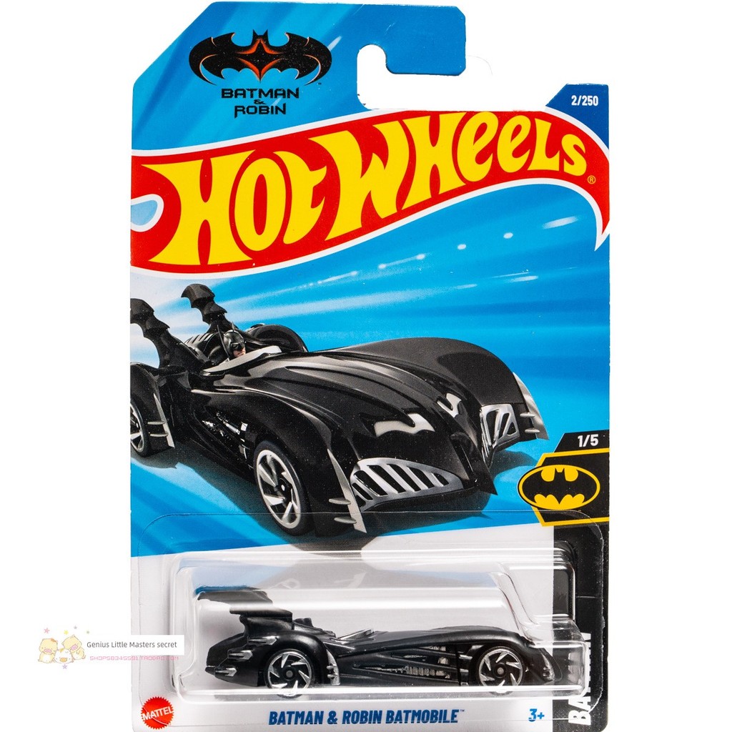 ô tô đồ chơi đồ chơi bé trai Số 2 BATMAN AND ROBIN BATMOBILE Batman Black Hot Wheels Dòng BATMAN