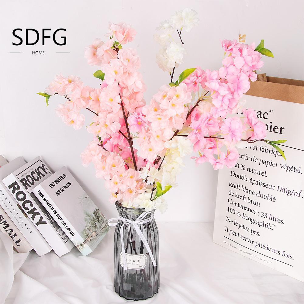 SDFG Bó hoa dự tiệc Sakura nhân tạo SDFG 4 nhánh 1 hoa giả