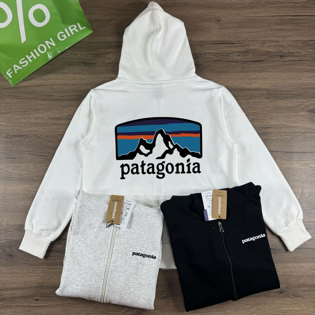 Pata* Mountain Series Printed Hooded Sweatshirt Zipper Cardigan Jacket Top hoodie