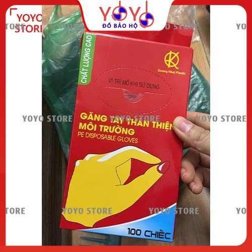 HỘP 100 CHIẾC GĂNG TAY NILON VỆ SINH THỰC PHẨM - SÉT 100 găng tay nilon