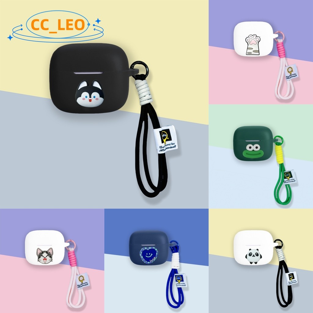 for Honor Choice EarBuds X7e Active Case Cute Cat Paw Frog Lanyard Silicone Soft Case Suitable for H