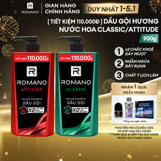  Dầu gội   Tắm gội nam Romano hương Nước hoa nam Classic   Attitude   Grandiose 900g 