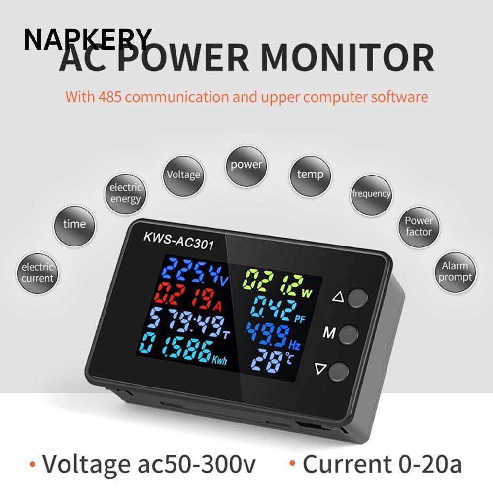 NAPKERY AC Wattmeter AC 50-300V KWS-AC301 Đồng hồ đo năng lượng hiển thị LED