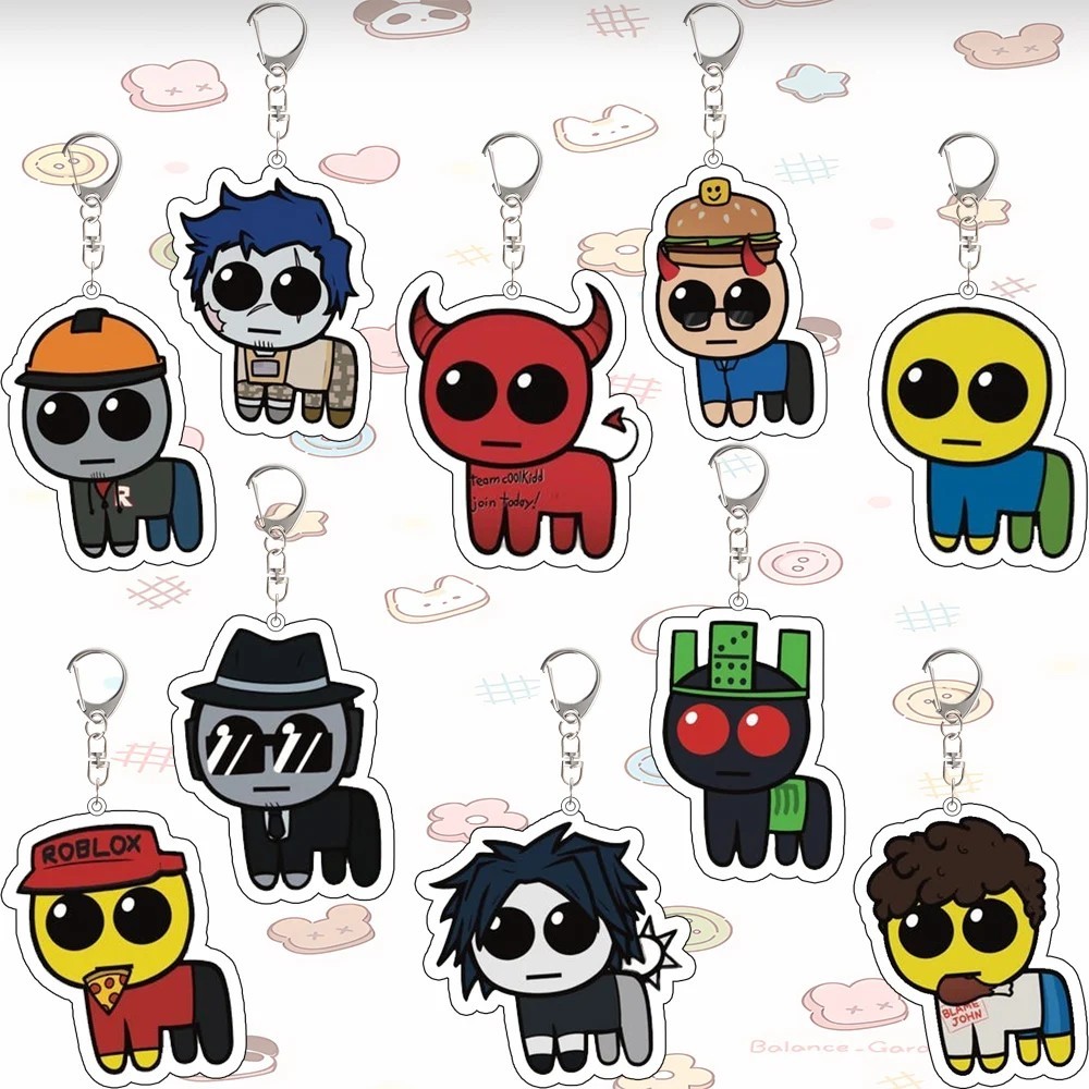 Móc khóa Acrylic Homestuck Roblox Co0lkidd Builderman 007n7 Elliot Mafioso mô hình TBH trang trí bal