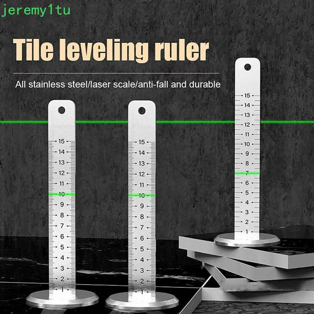 JEREMY Lay Floor Tile Thước đặc biệt, Thước đo chiều cao bằng thép không gỉ hai mặt, Dụng cụ đánh dấ