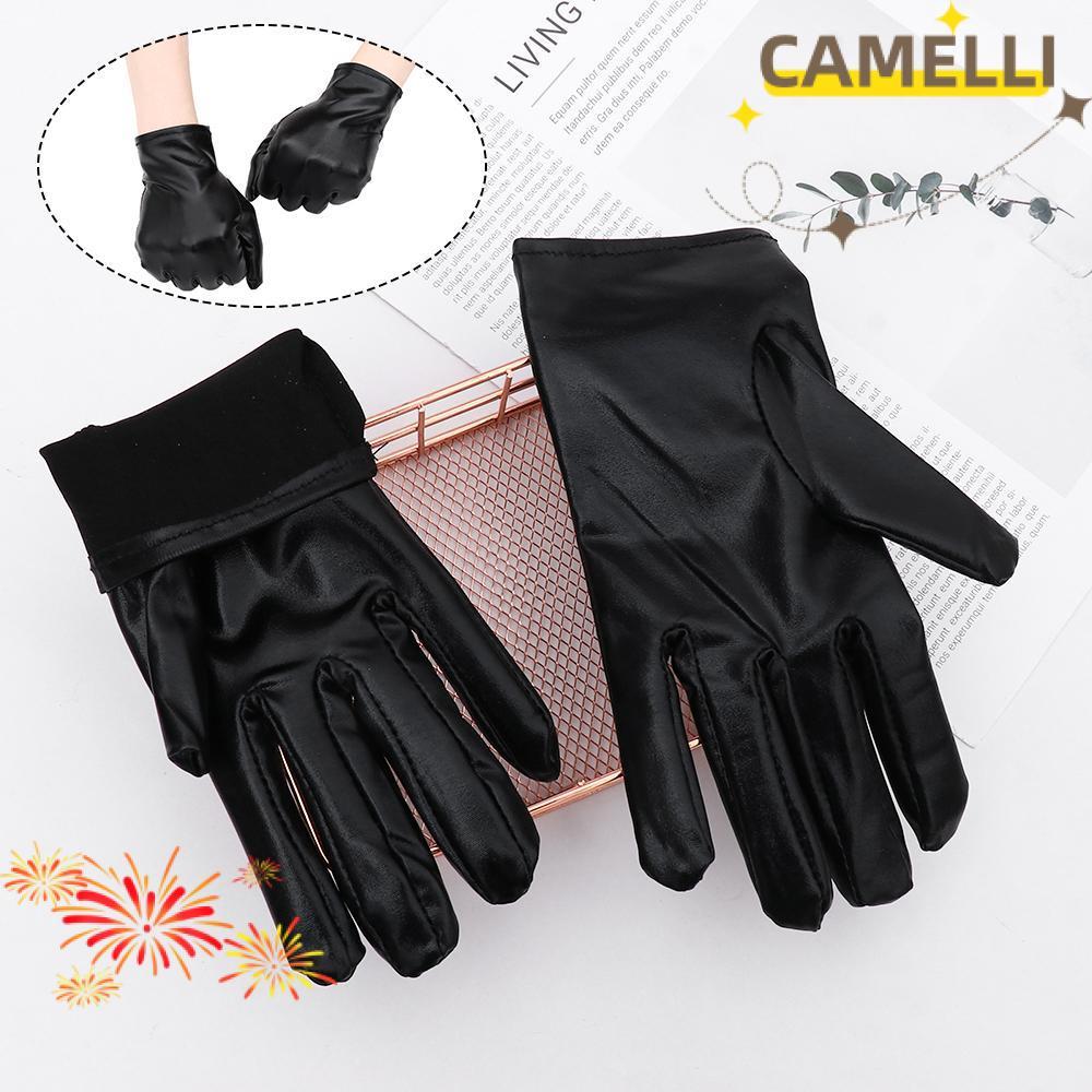 CAMELLIK3 Găng Tay Đen Gothic Hip-Hop Dance Gothic Punk Dress Up