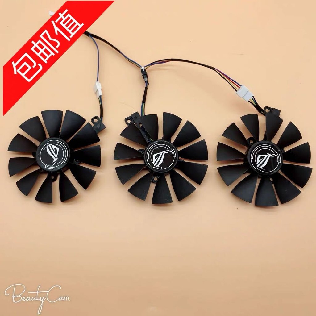 [Quạt làm mát máy tính] Asus Raptor ROG STRIX GTX1060 1070 1080TI Quạt card đồ họa Ba quạt Card đồ h