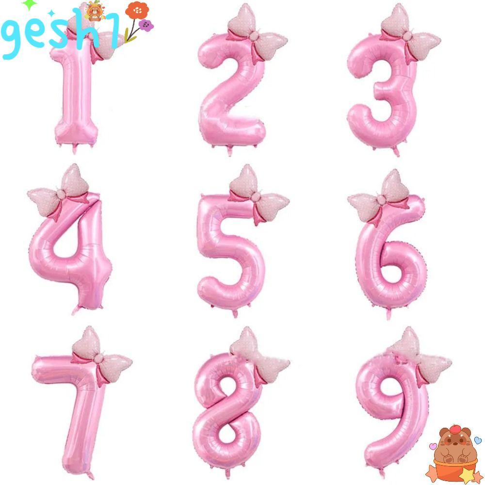 GESH1 Sinh Nhật Số Ballons, Đồ Trang Trí Sinh Nhật Bé Gái Bóng Số Jumbo, Tiệc Ballons Cưới Công Chúa