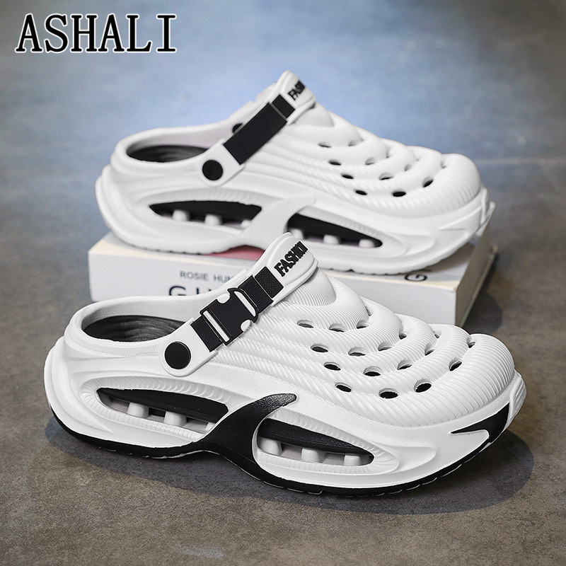 ASHALI Dép Nam Lái Xe Ngoài Trời Kép Đi Biển Nam Công Sở Mùa Hè Chống Trơn Trượt Size Lớn Baotou Dép