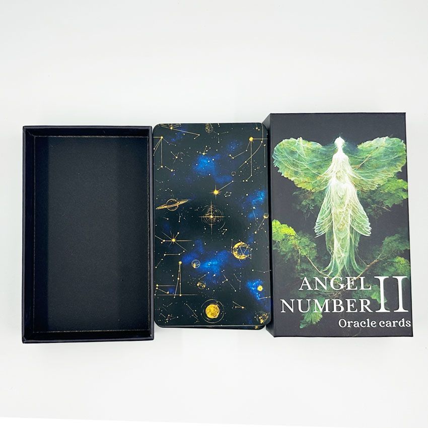 [Hàng có sẵn] Heaven and Earth Cover 12X7cm Số Angel Oracle Card 2 Angel Number Oracle 2 Trò chơi th