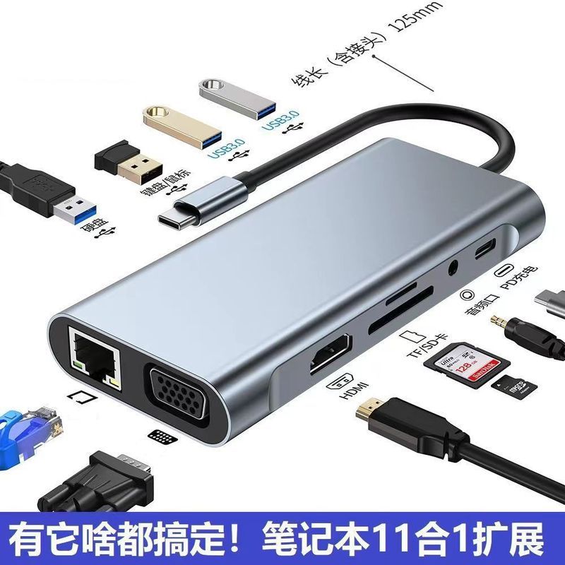 Typec Docking Station Cổng mạng Gigabit usb Extender Phụ kiện máy tính xách tay Dock usb3.0 Đa chức 