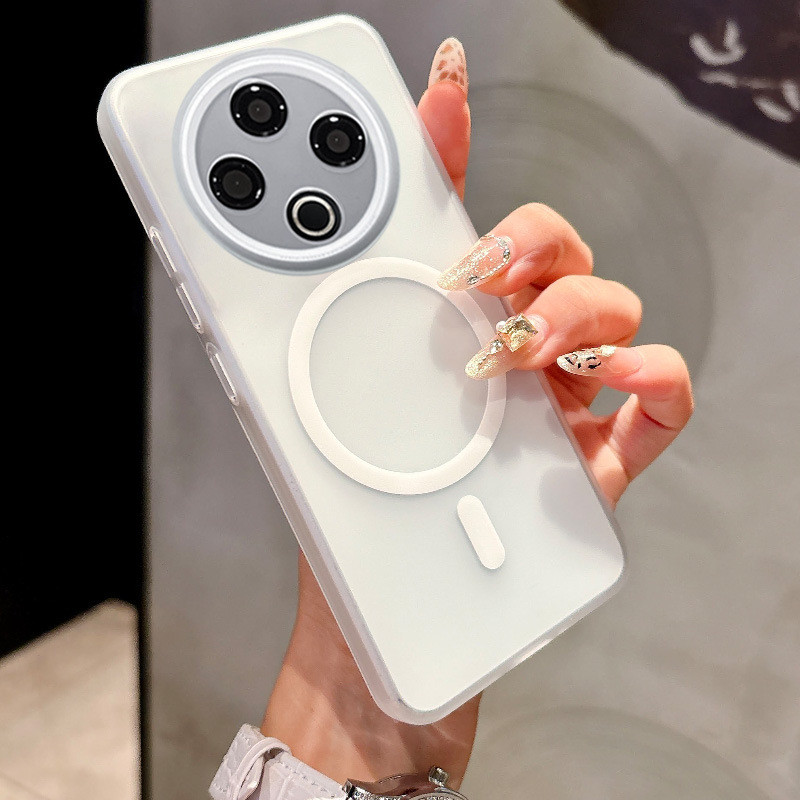 Dành Cho Vivo Y500 Ốp Lưng Điện Thoại Da-Cảm Giác Cứng Mờ Mờ Y500 Từ Tính Sạc Không Dây Bảo Vệ