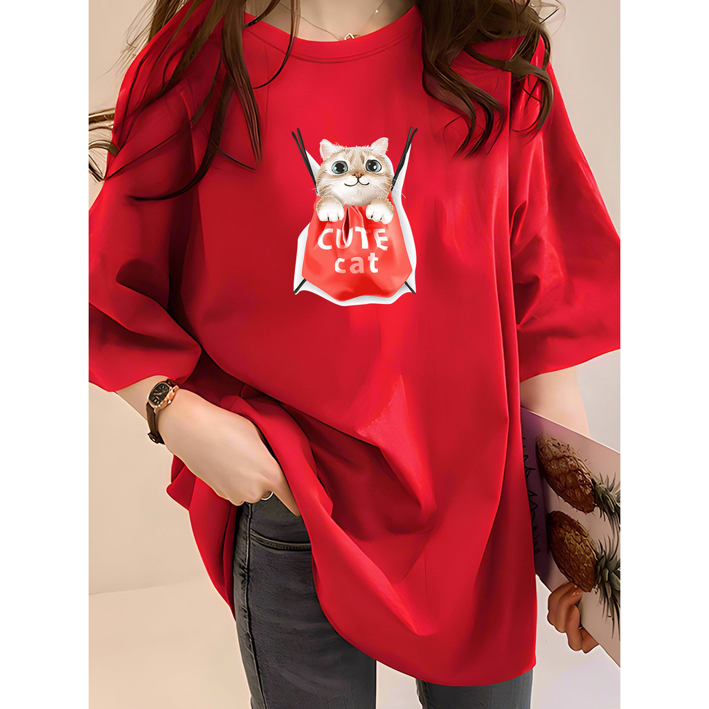 Áo Thun Nữ Plus Size Retro Style, Chống Nước