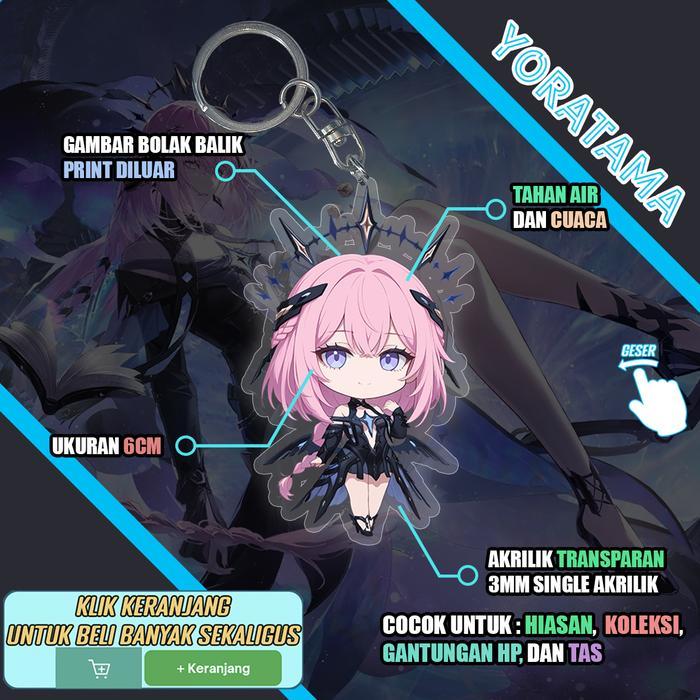 Gantungan Kunci PGR Punishing Gray Raven Lucia Selena, Keychain Anime Lucu - Ishmael