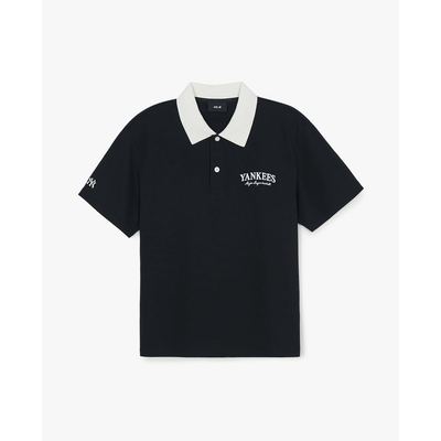 MLB - Áo polo unisex cổ bẻ tay ngắn Basic Small Letter_3APQB0263-50BKS