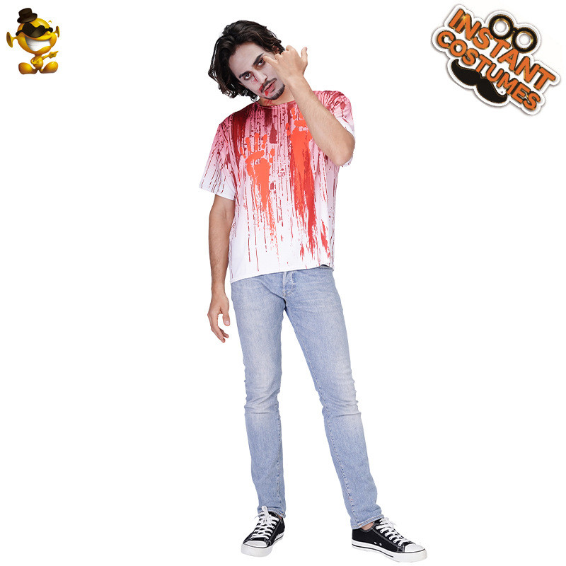 <[CDATA[Áo thun cosplay Halloween Zombie kinh dị với vệt máu]]>