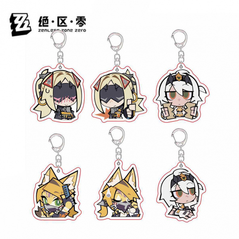 Hot Game ZZZ Emoticon Ellen Joe Nicole Demara Cosplay Acrylic Keychain Bag Charms Gift Couple Cartoo