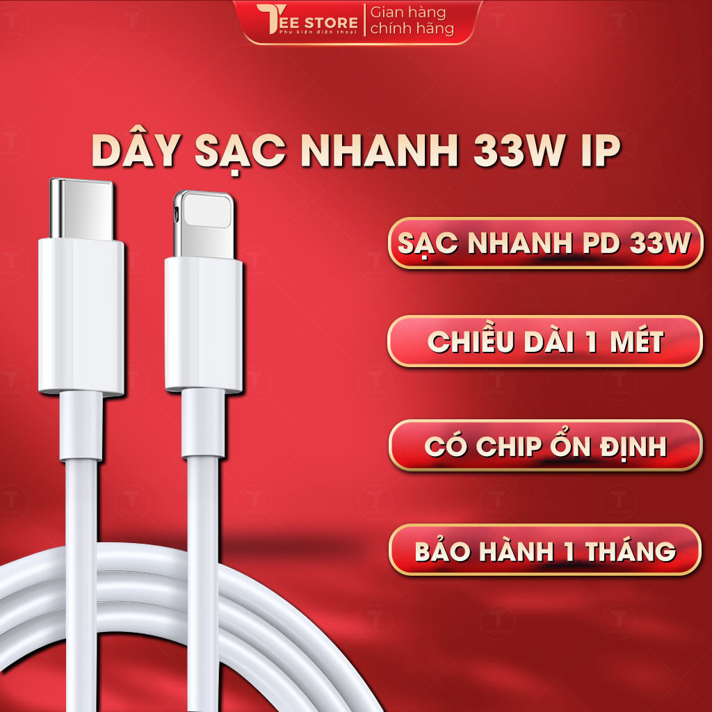 Cáp sạc 30W USB-C to L, cáp sạc nhanh 30W Power Delivery , cáp sạc L 30W truyền dữ liệu - DS30WC