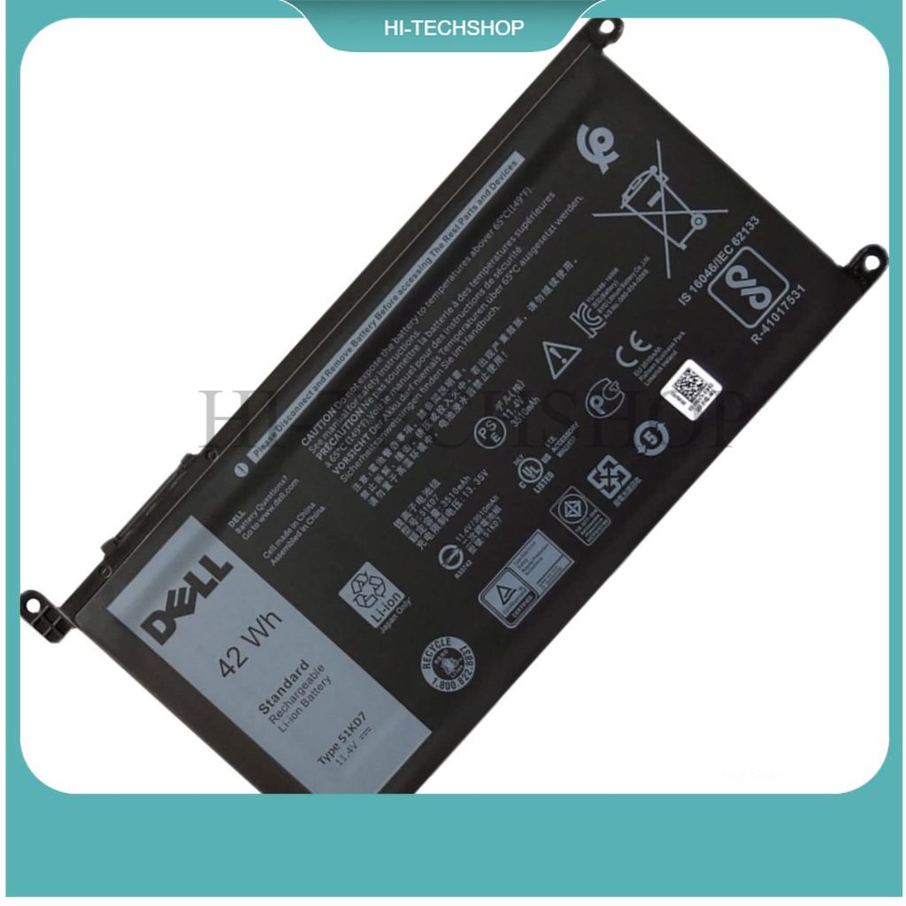 ⭐⭐[ZIN] Pin laptop Dell Chromebook 3100 3400 3180 3189 5190 2-in-1 JPFMR 51KD7 42W