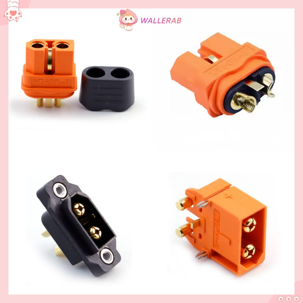 WALLERAB 2 Phích cắm dòng XT60I, Tín hiệu 2 + 1 Amass XT60IE-M XT60IPW-M, Đồng thau mạ vàng Dễ dàng 