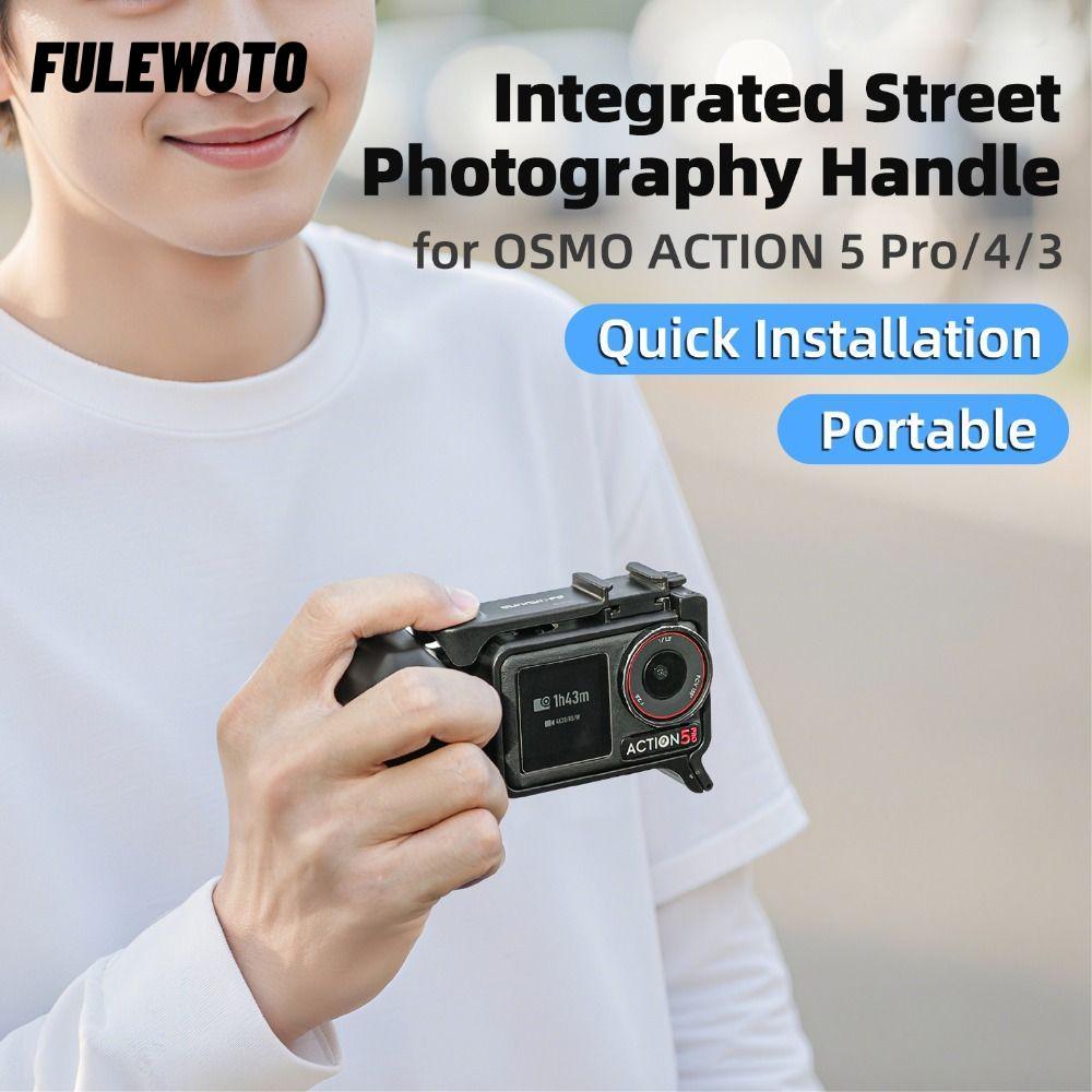 FILEWOTO Xplorer Grip Kit Khung máy ảnh, Tay cầm máy ảnh bằng nhựa tháo nhanh, Nút chụp có giày lạnh