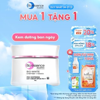  Kem dưỡng trắng da ban ngày cho da sáng mịn rạng rỡ Bio essence Bio-White Pro Whitening SPF20 PA++ 50g 
