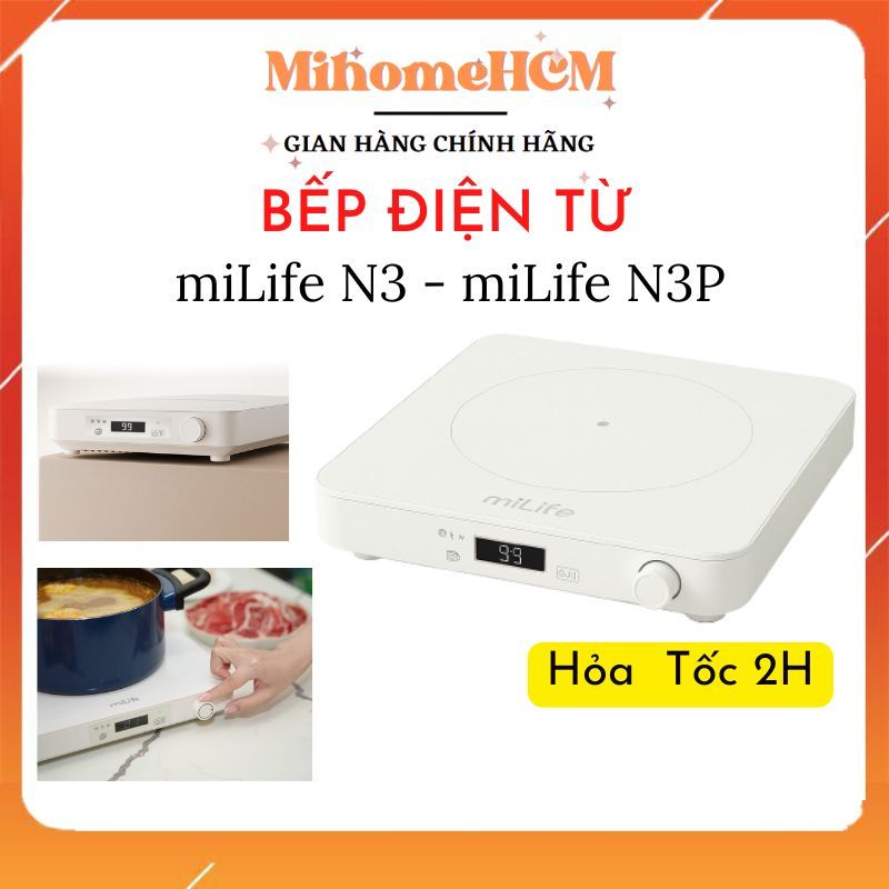 HỎA TỐC - Bếp từ đơn miLife N3P 99 mức nhiệt - miLife N3 với 9 mức nhiệt - Bảo hành 6 tháng