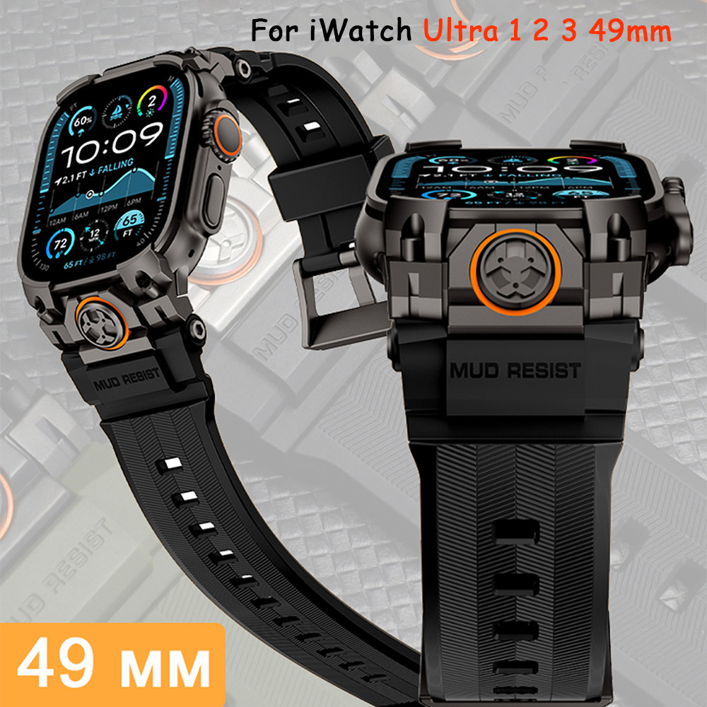 Dây đeo silicon cho iWatch Ultra 3 49mm Dây đeo thể thao nam cho iWatch Ultra 1 2 49mm