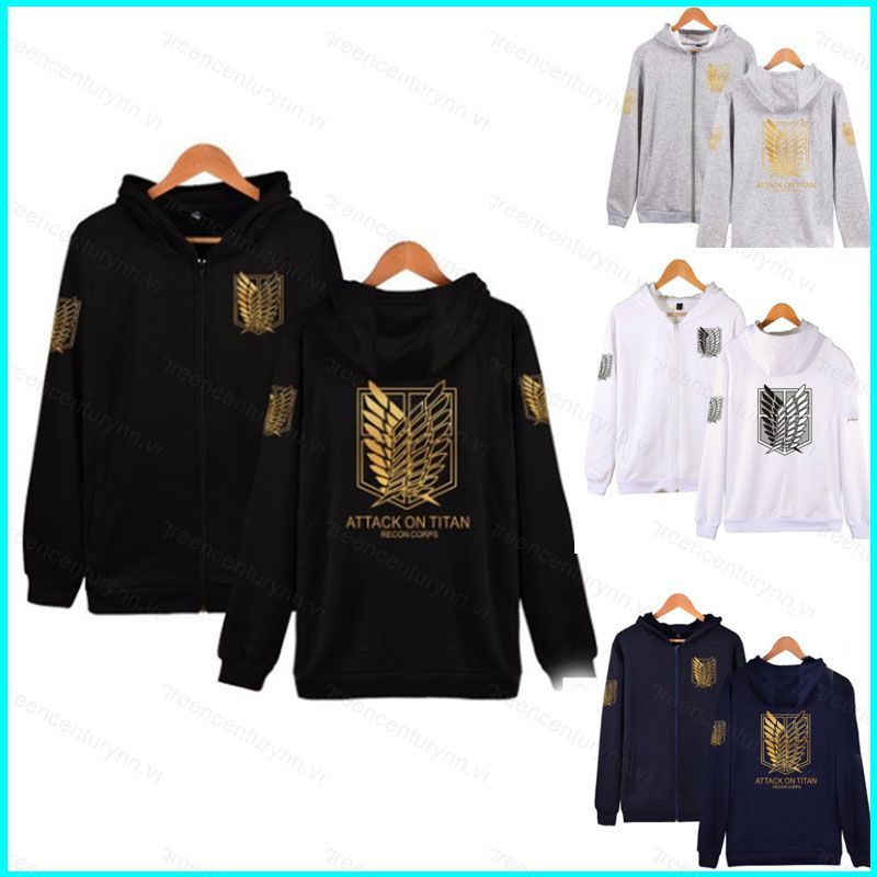 Trang Phục cosplay Attack on Titan - Hoodie và áo khoác cho nhân vật Eren Jaeger, Mikasa Ackerman, L