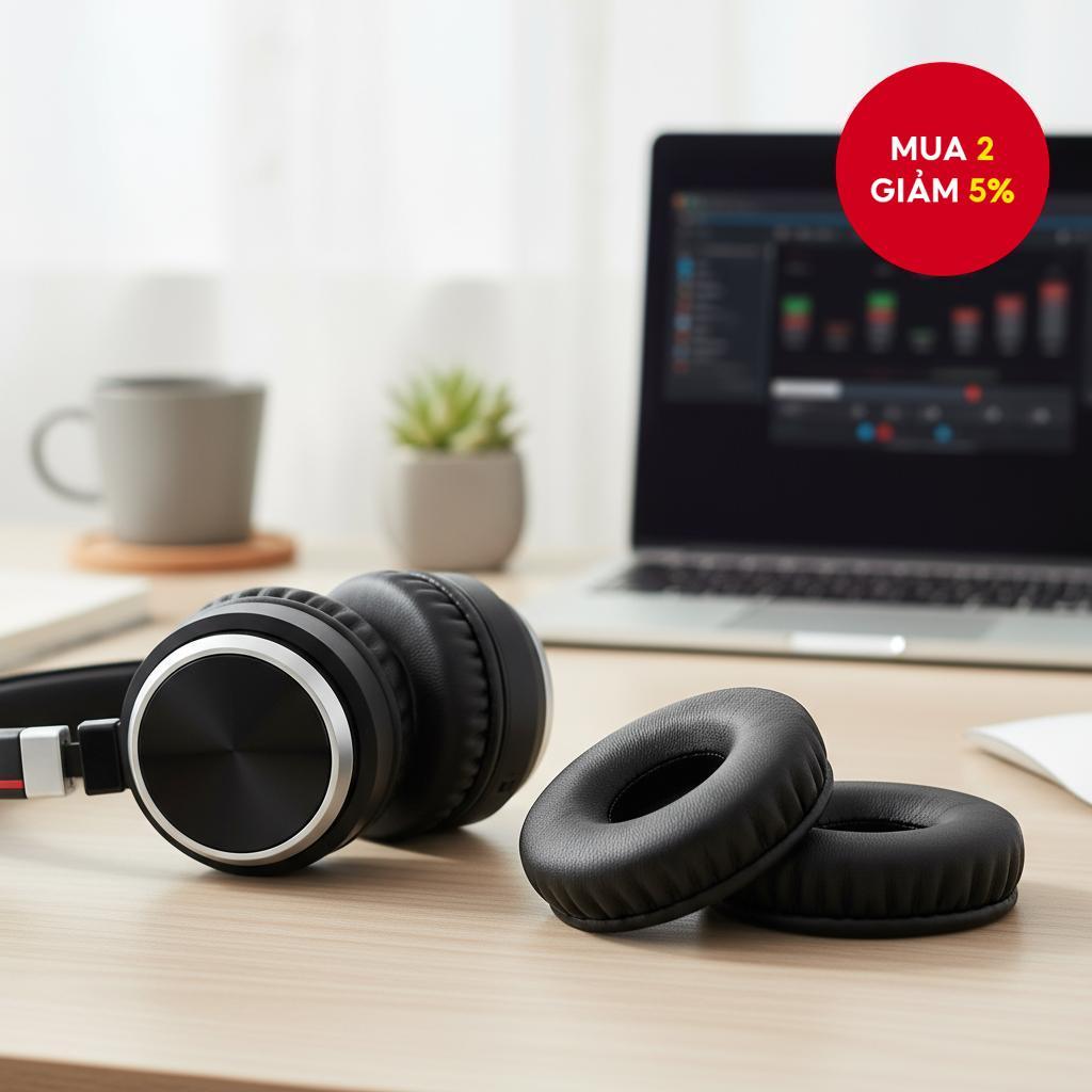 Vỏ đệm tai bằng xốp thay thế tương thích với tai nghe Jabra Evolve 20 30 40 65