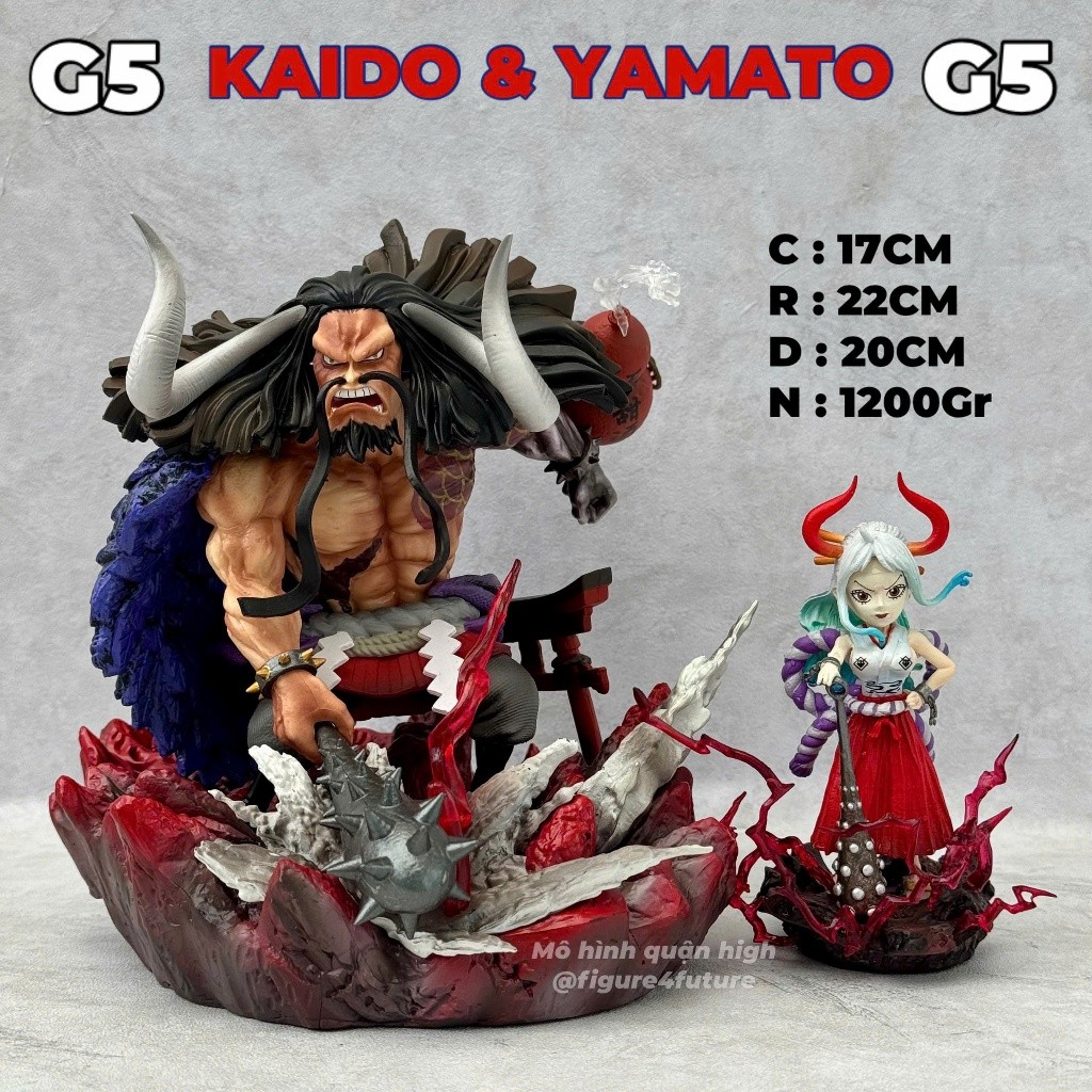 Bộ 2 Mô hình G5 Kaido & Yamato cao 17CM - Kaido vs Yamato G5 - One Piece Figure G5 Kaido vs Yamato