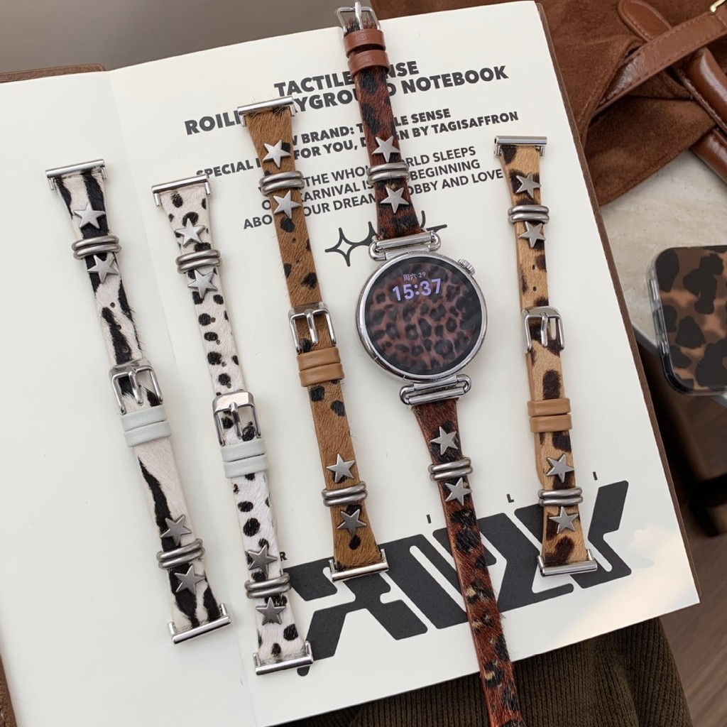 Dây đeo đồng hồ da thật Horsehair cao cấp Thích hợp cho Huawei 8 / 9 / 10 GT4 / GT5 / GT6 Watch4 / 3