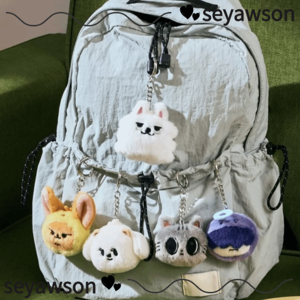 SEYAWSON TXT Búp bê sang trọng, Móc khóa sang trọng PPULBATU hoạt hình, Móc khóa động vật nhồi bông 