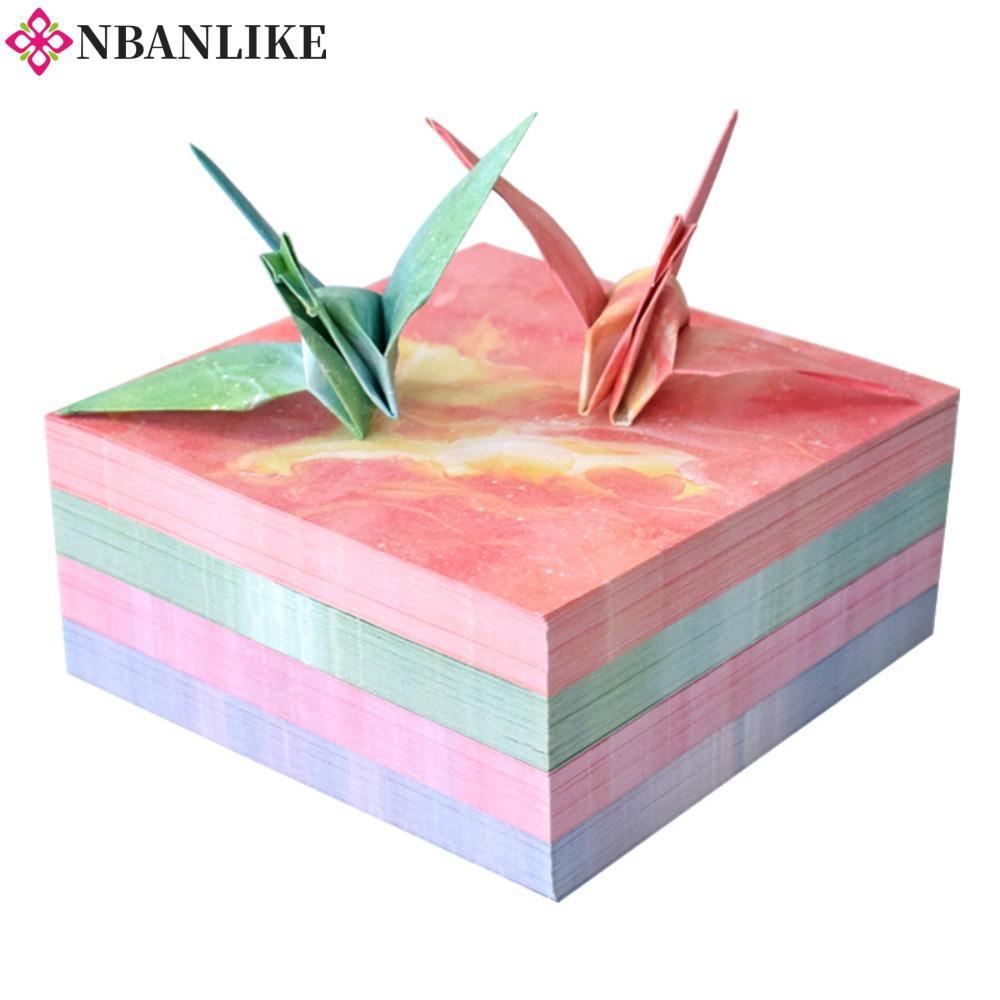 NBANLIKE 400 Chiếc Giấy Gấp Nhiều Màu Sắc, Chất Liệu Nghệ Thuật Handmade Bầu Trời Đầy Sao Giấy Origa