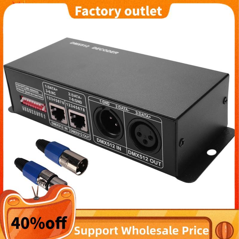 Bộ giải mã 3CH DC12-24V RGBW 512 Bộ giải mã LED RGB LED DMX512, DMX512-3CH