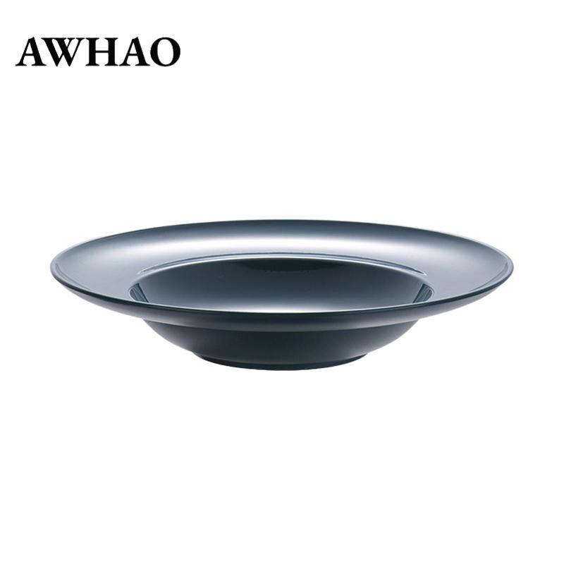 AWHAO Pasta Đĩa Có Vành Đĩa Canh Đĩa Thực Phẩm Phương Tây Đa Năng Viền Rộng Bát Canh Đĩa Ăn Tối Cho 