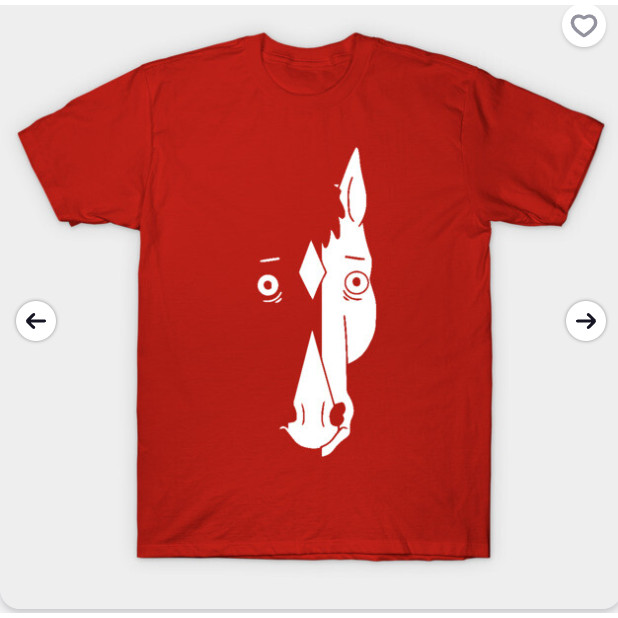 Lễ hội mùa xuân - Áo thun nam họa tiết BoJack Horseman, màu đỏ, chất liệu 100% cotton