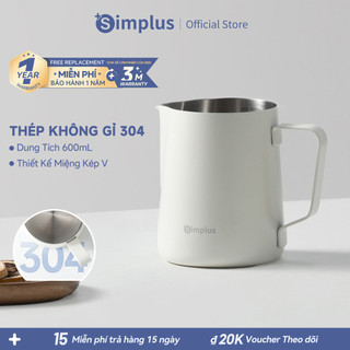   Sản phẩm mới Simplus Ca Đánh Sữa Dung Tích Lớn 600mL NPBH001 - Bảo Hành 1 Năm 1 Đổi 1 