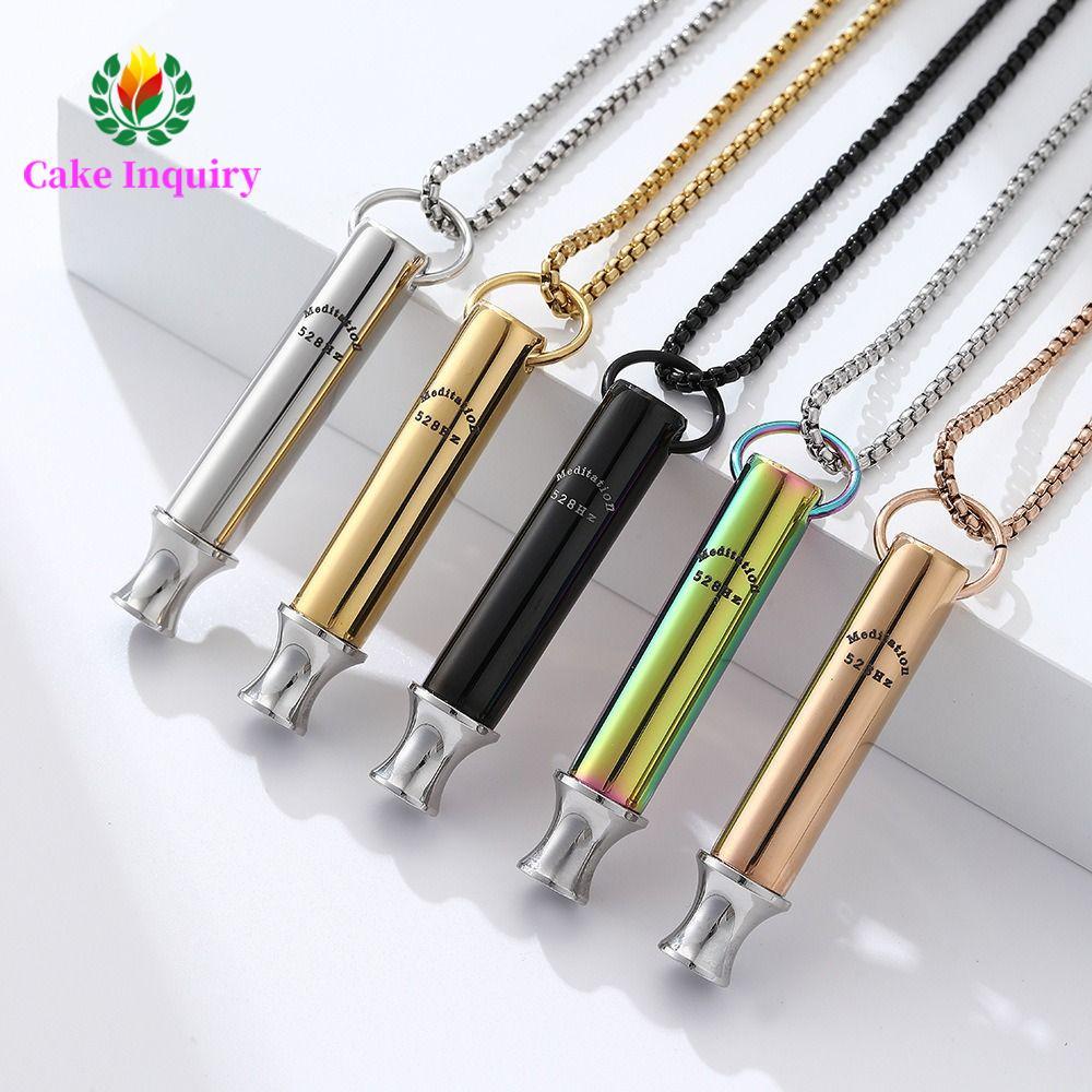 Vòng cổ còi chống thở Steel Titan 528Hz cho Yoga và Thiền Định