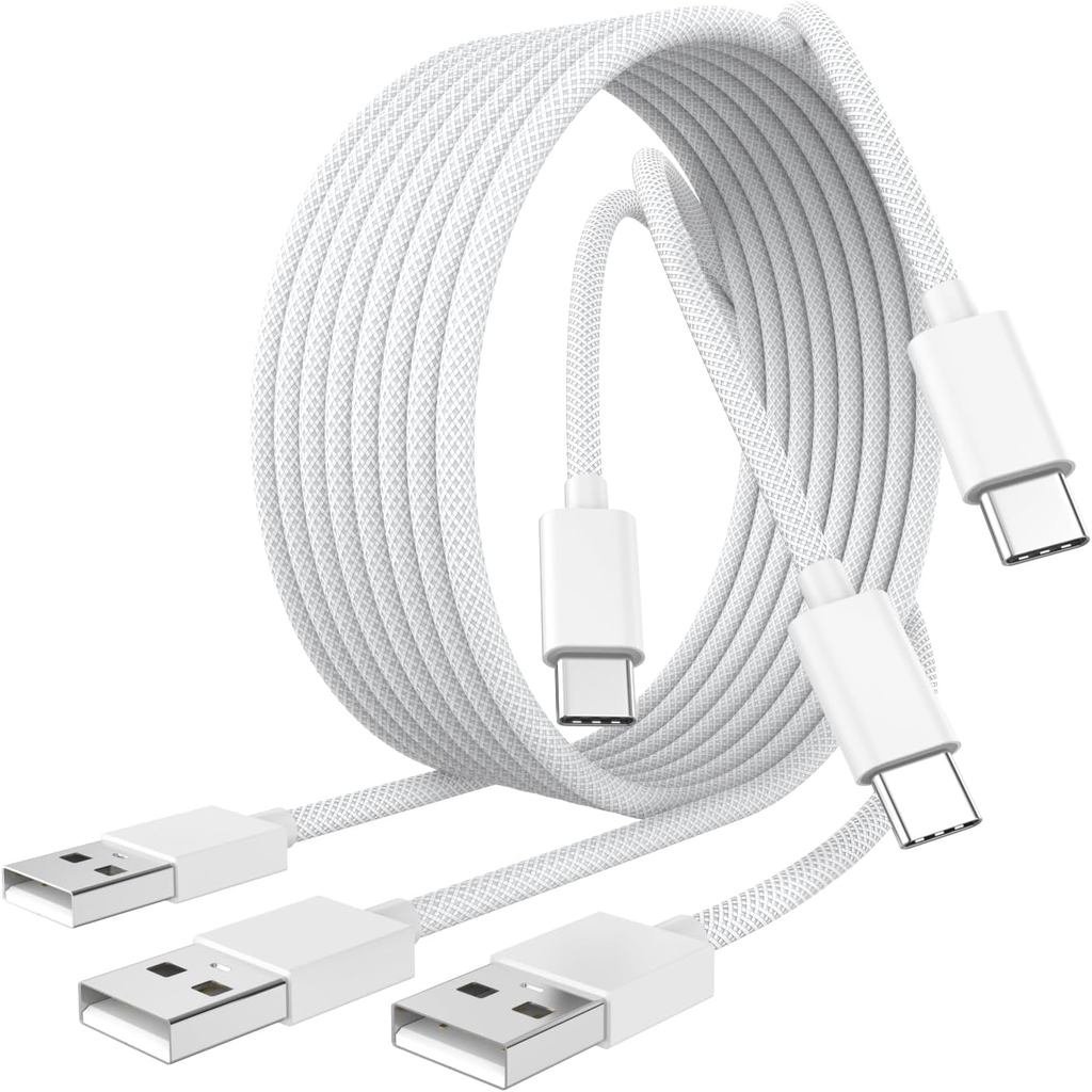 [Chứng nhận MFi] Cáp Carplay trên ô tô cho iPhone 16, 3 gói 60W USB sang USB C Cáp bện Nylon iPhone 