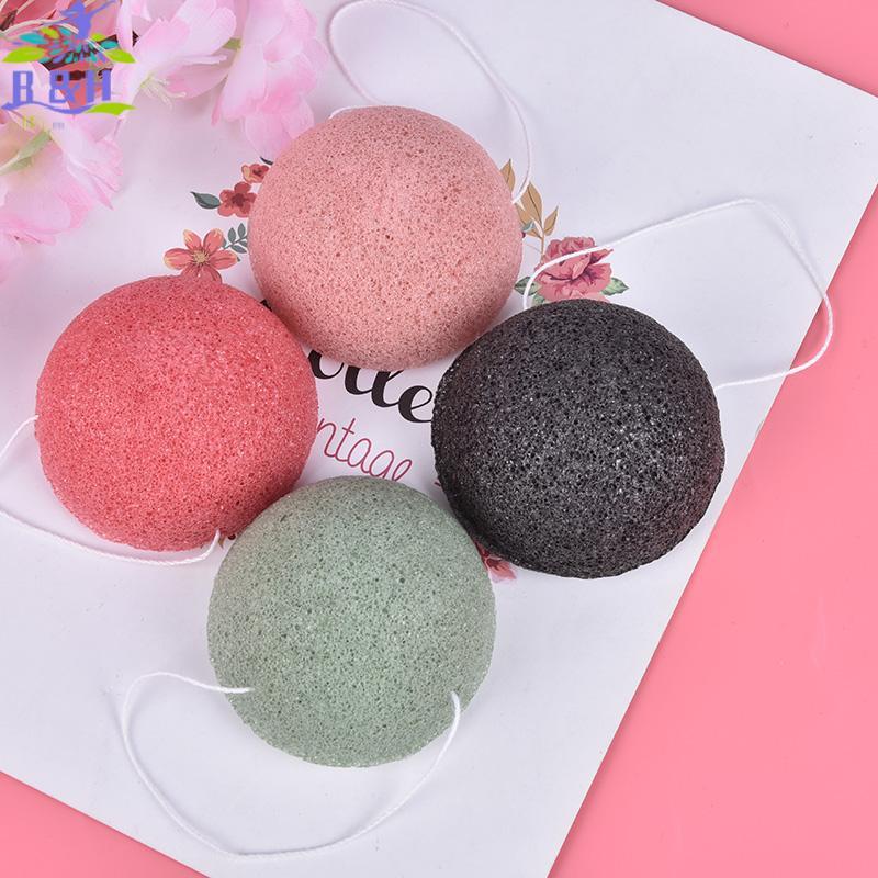 [B & H] Konjac Sponge Natural Konjac Puff Face Wash Cleaning Sponge Trang điểm Konjac Sponge {vn}
