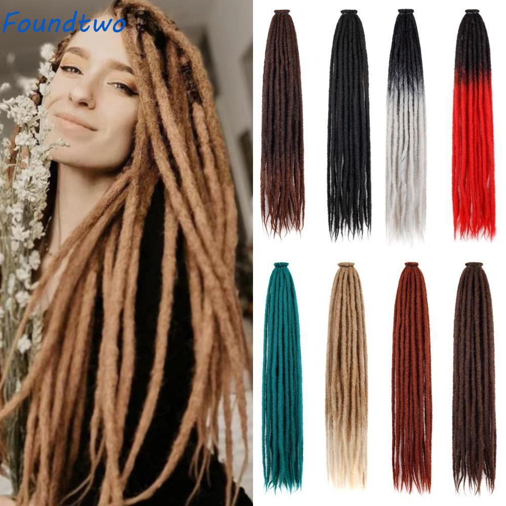 FOUNDTWO Dây Nối Dreadlock Tổng Hợp 36 Inch, Màu Ombre Style Reggae Hippie