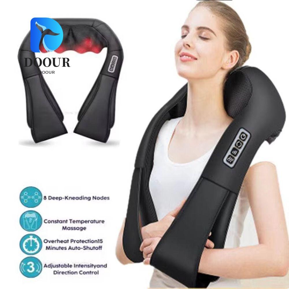 Máy mát xa cổ DOOUR, Máy mát xa điện làm nóng đa chức năng, Máy mát xa nhào hồng ngoại hình chữ U bằ