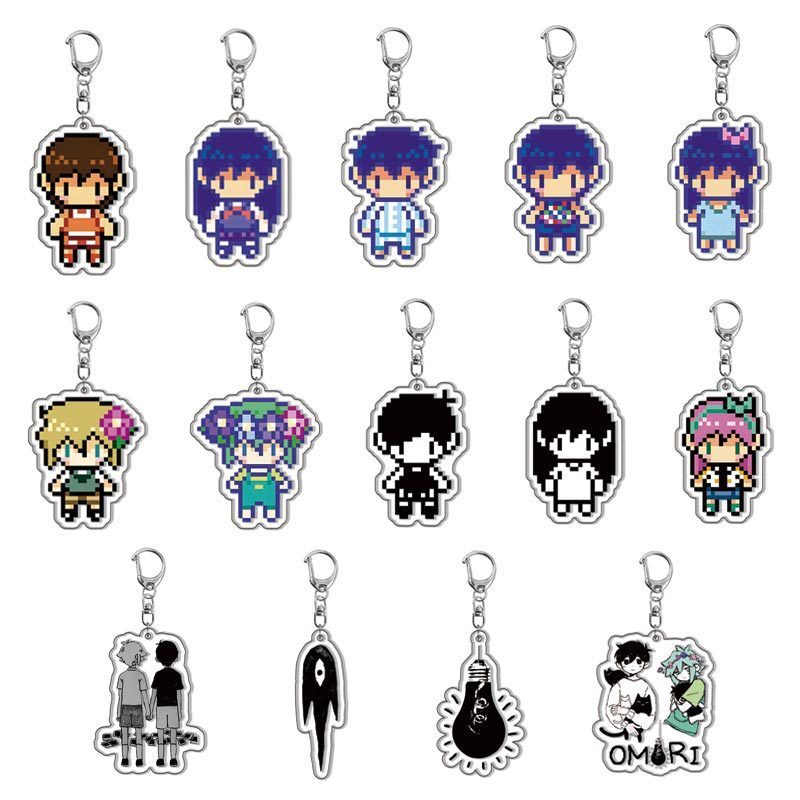 RPG Game OMORI Anime Cosplay Keychain All Characters For Omori Aubrey Kel Hero Sunny And Something