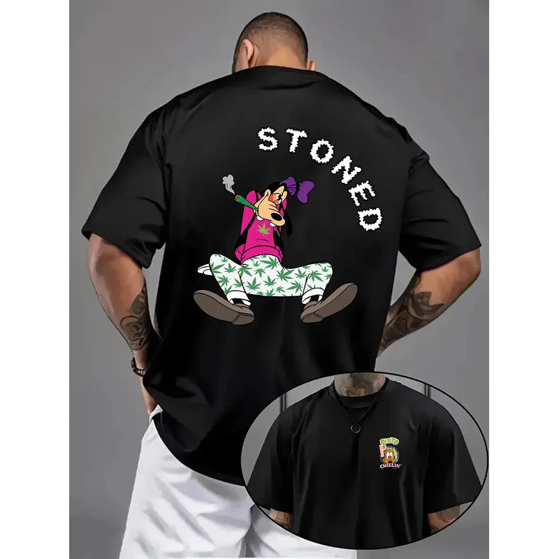 Áo thun Disney Guffy 2026 dành cho mọi giới tính được làm từ Cotton nguyên chất. Thông gió tốt Phong