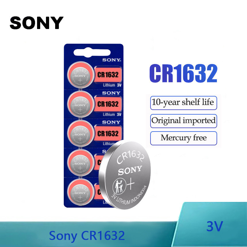 Pin di động nút Sony CR1632 cho đồng hồ Chìa khóa điều khiển từ xa ô tô cr 1632 ECR1632 GPCR1632 Pin
